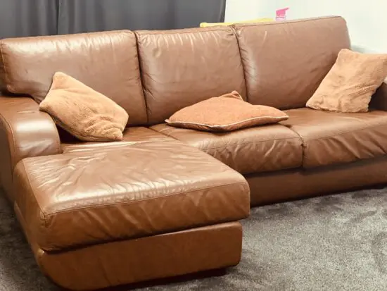 Brown Leather Corner Sofa
