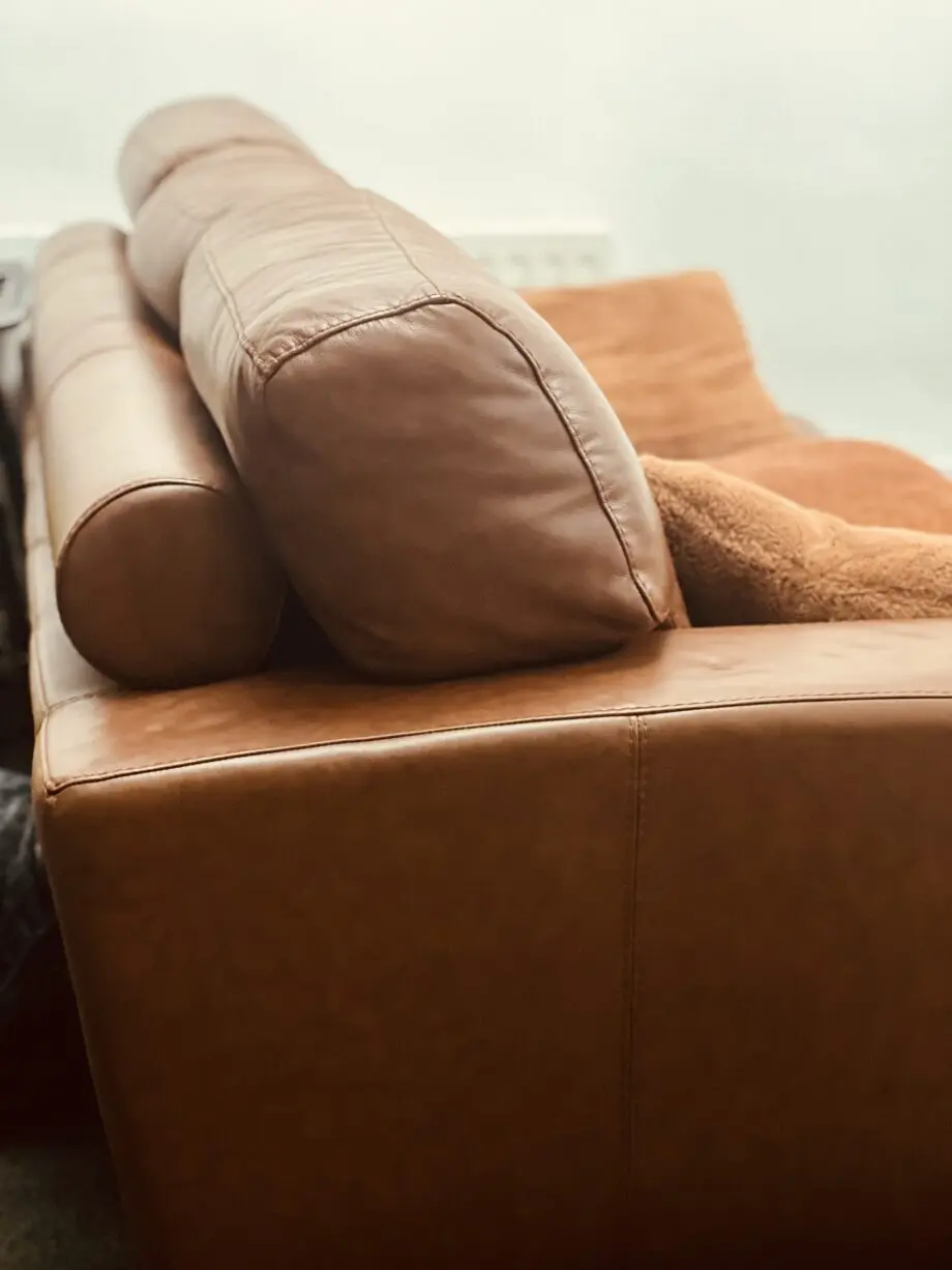 Brown Leather Corner Sofa
