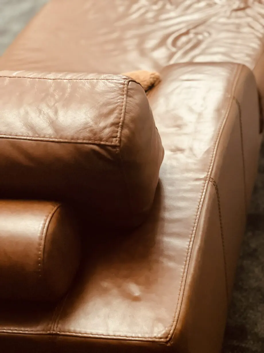 Brown Leather Corner Sofa