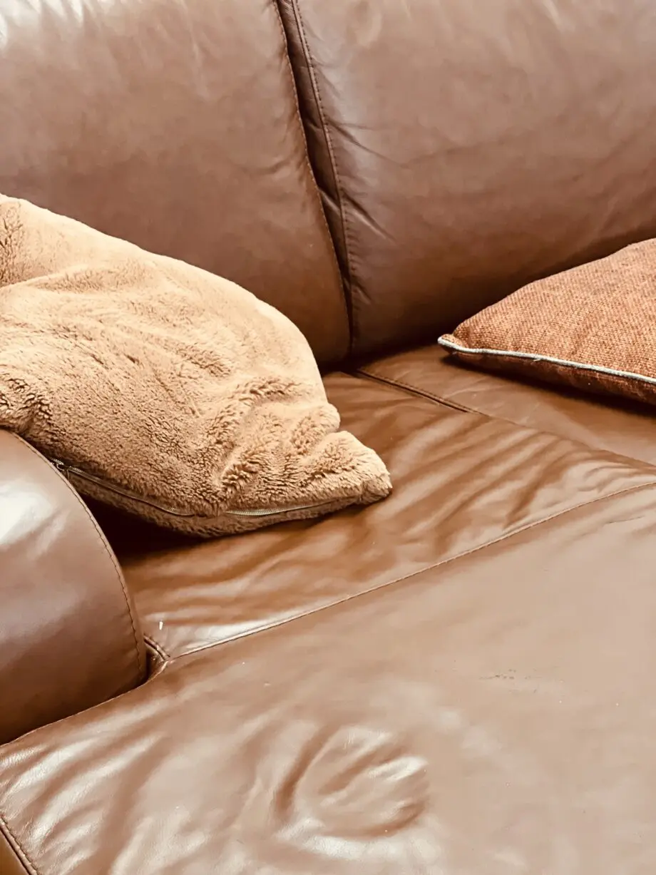 Brown Leather Corner Sofa