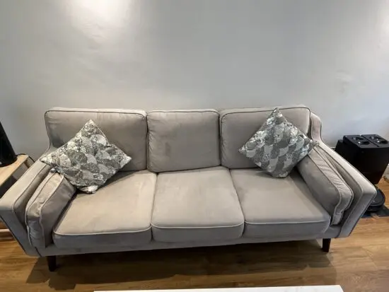 Amazon Silver sofa in mint condition