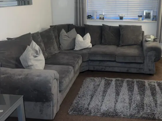 Grey corner sofa