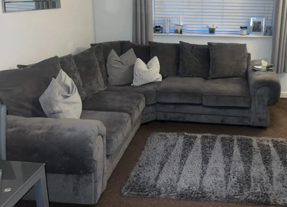 Grey corner sofa