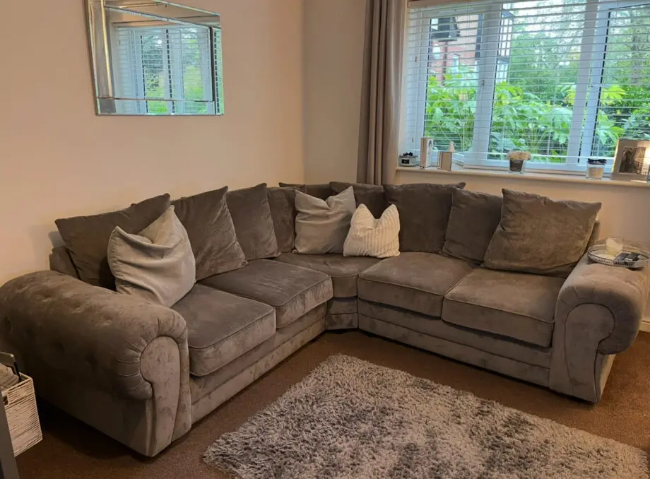 Grey corner sofa