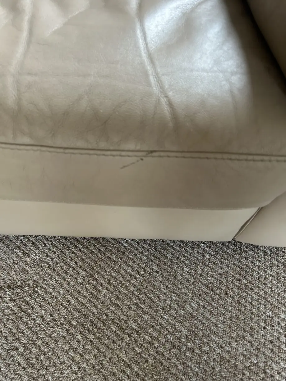 Mink leather 3 seater & 2 arm chairs
