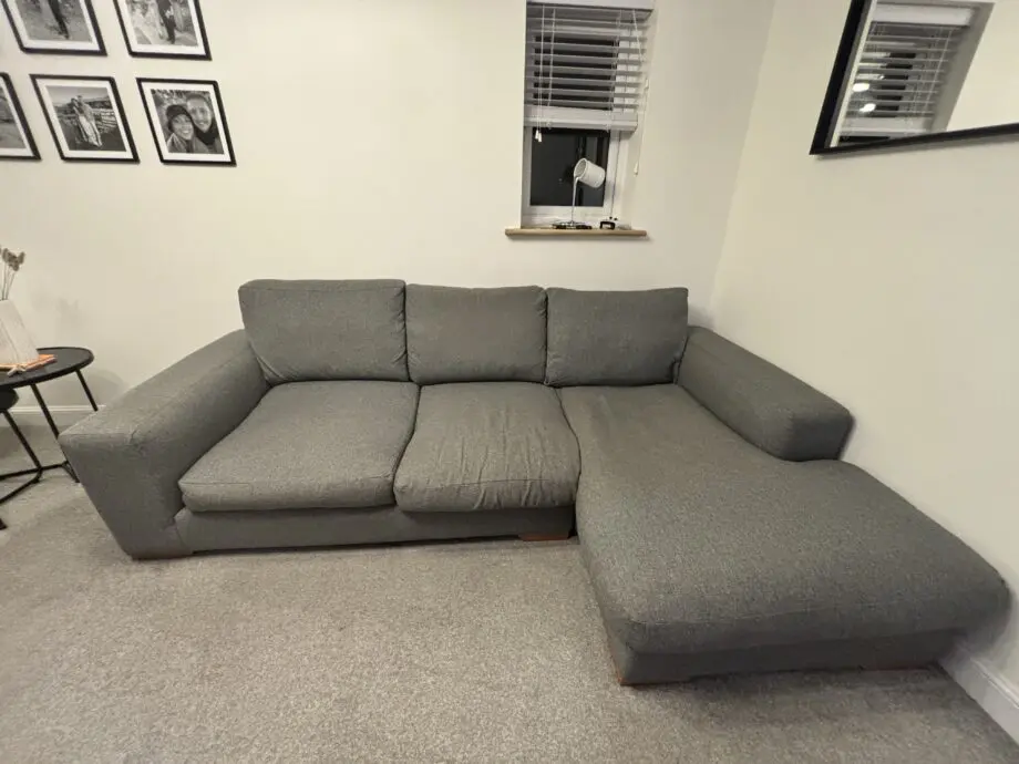 Next Houghton Relaxed Fit Grey, chaise sofa left sided