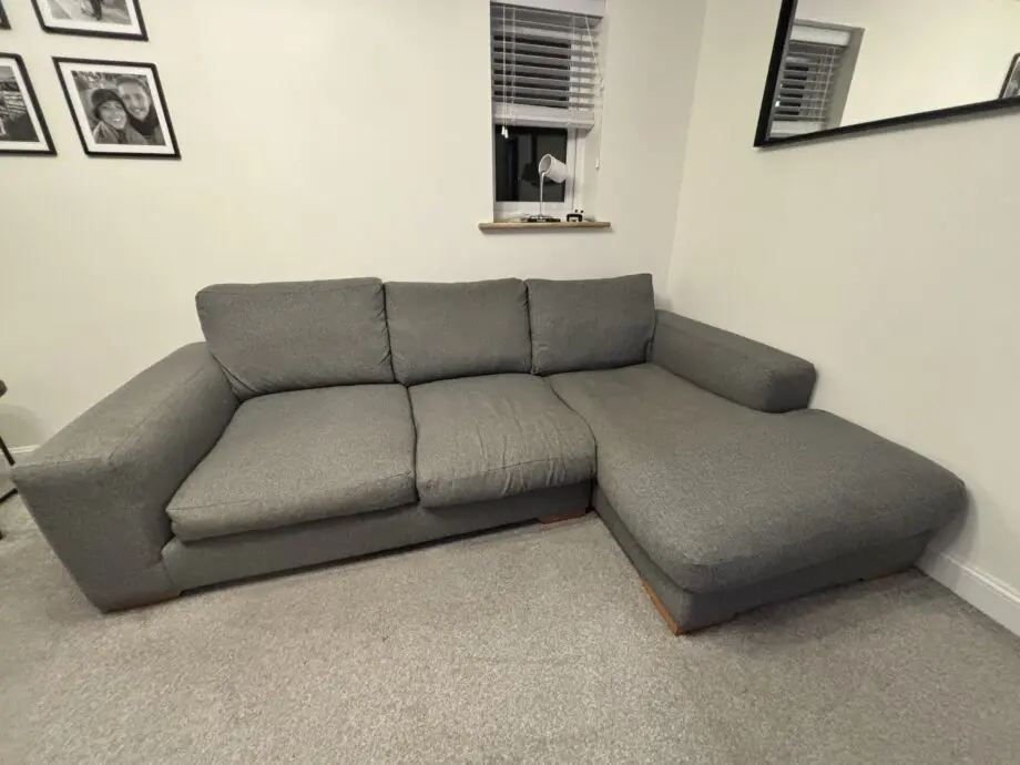 Next Houghton Relaxed Fit Grey, chaise sofa left sided