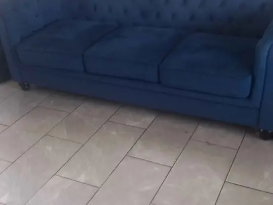 4 seater navy blue sofa