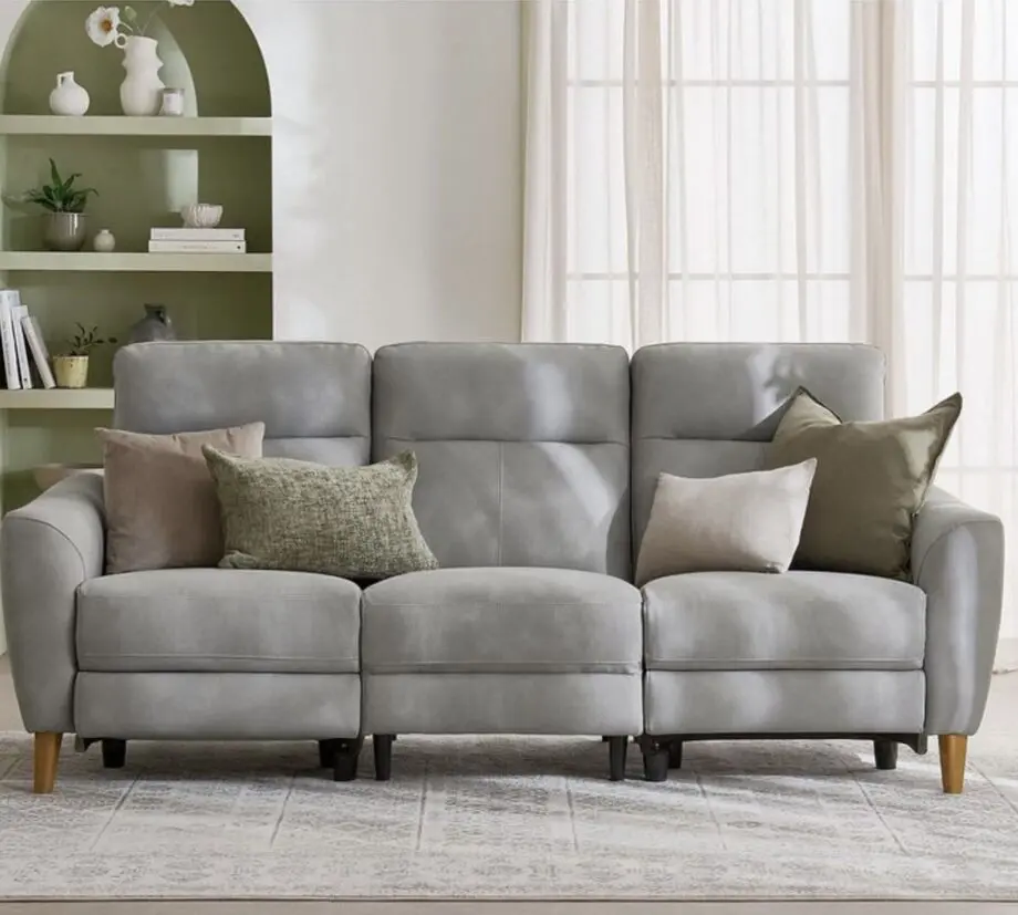 Oak furniture land recliner sofa as new condition