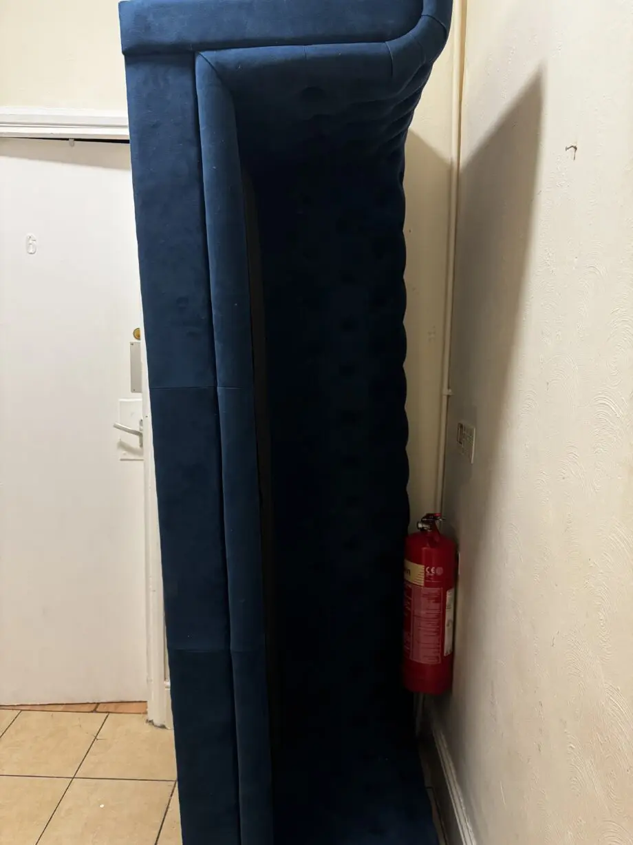 4 seater navy blue sofa