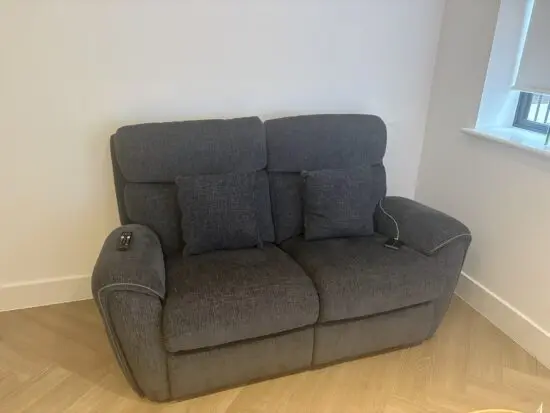 DFS Pittsburgh 2 Seater Manual Recliner - Charcoal