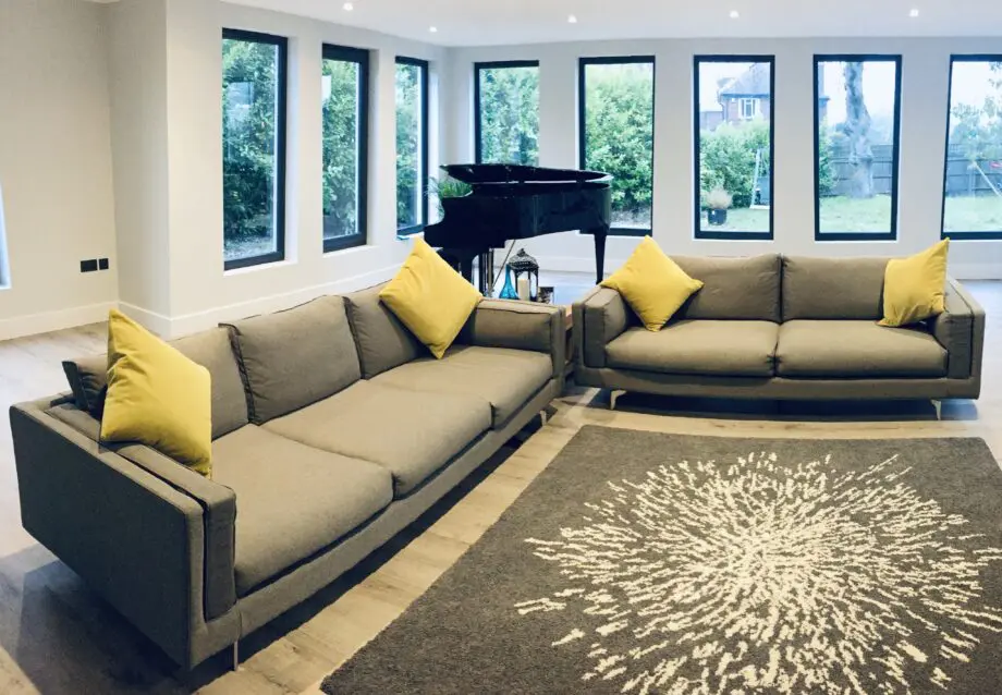 Luxury Italian Calligaris grey sofa set - Really comfortable, cost over £3,000
