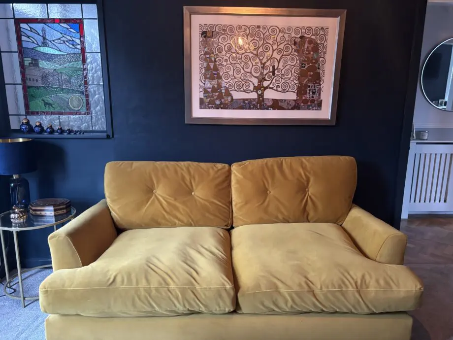 DFS Joules Patterdale 4 Seat velvet sofa