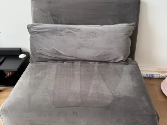 Habitat charcoal velvet sofa bed