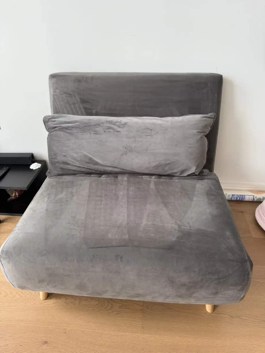 Habitat charcoal velvet sofa bed
