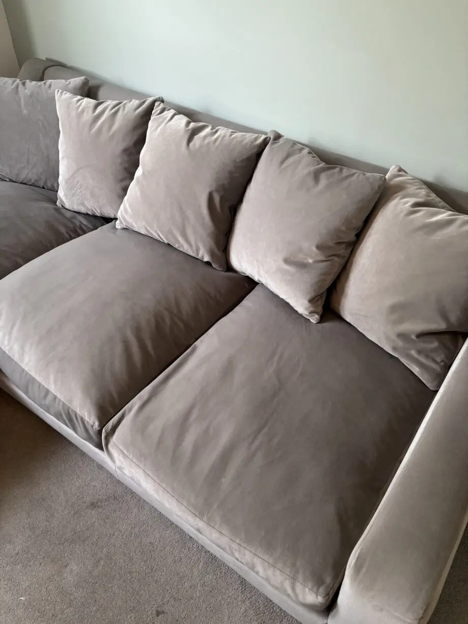 Loaf Grey Velvet Chaise Sofa