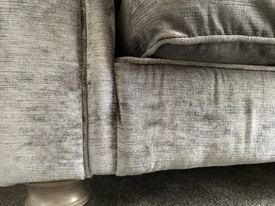 Duresta grey sofa and snuggle chair