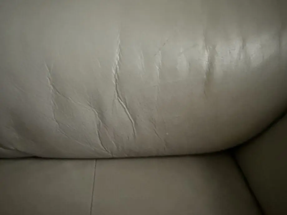DFS Grey 3 Seater Recliner Leather Sofa