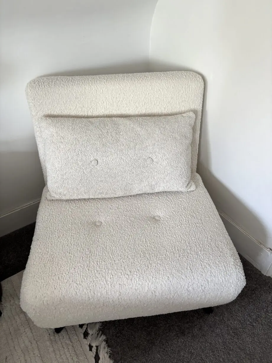 MADE Haru single sofa bed, Faux Sheepskin