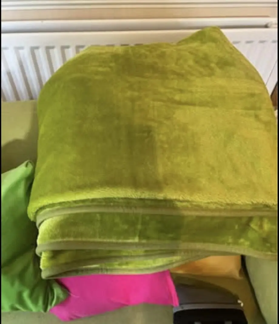 Bespoke green sofa
