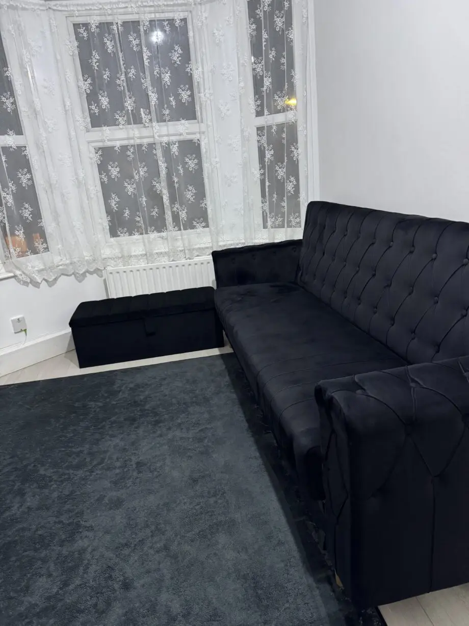 Modern Black Velvet Sofa Bed