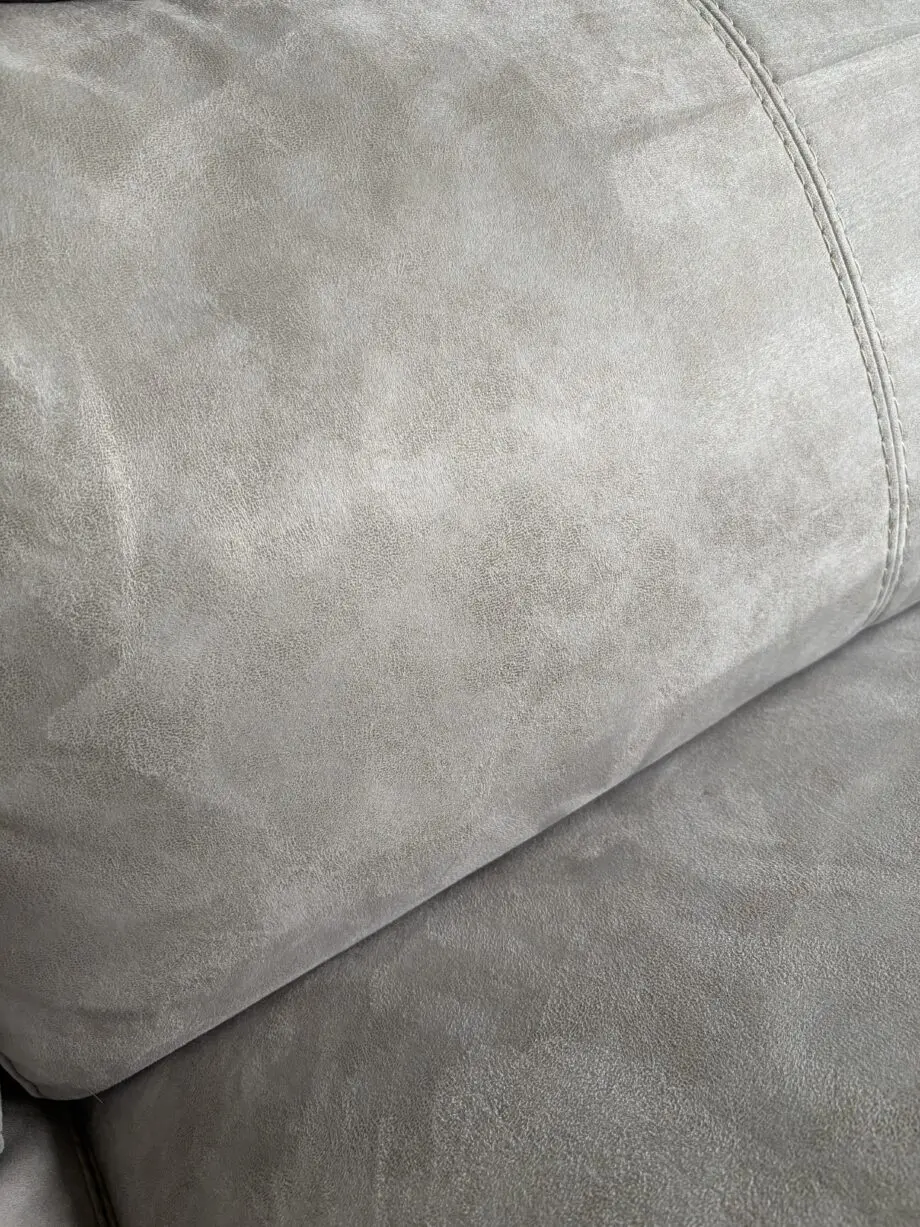 Sofology Grey silver corner sofa suede like