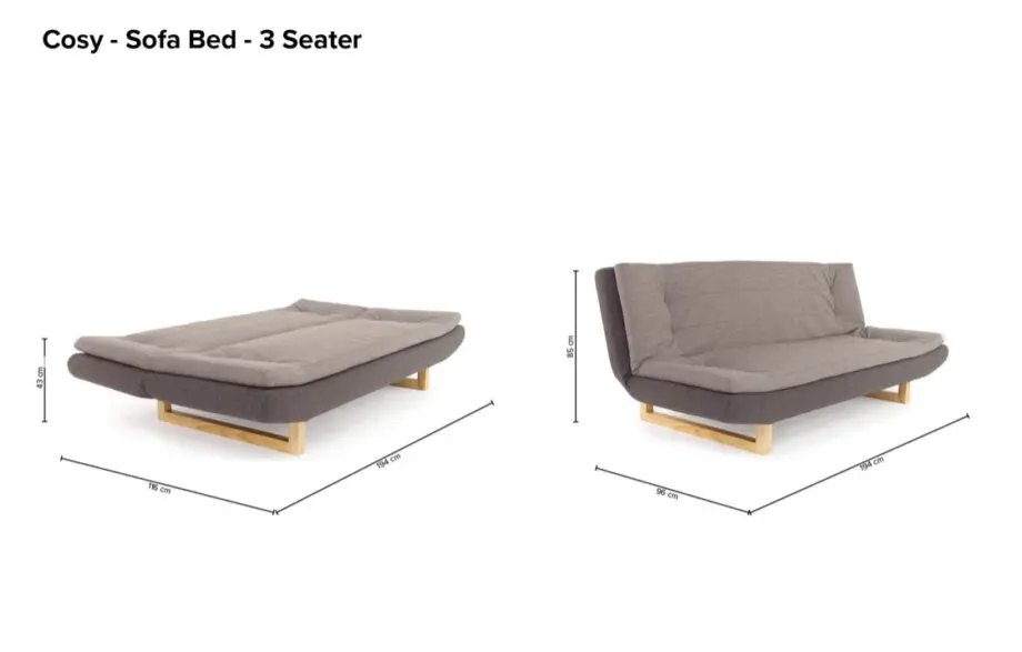 The Futon Company: 3 seater / Double futon sofa bed