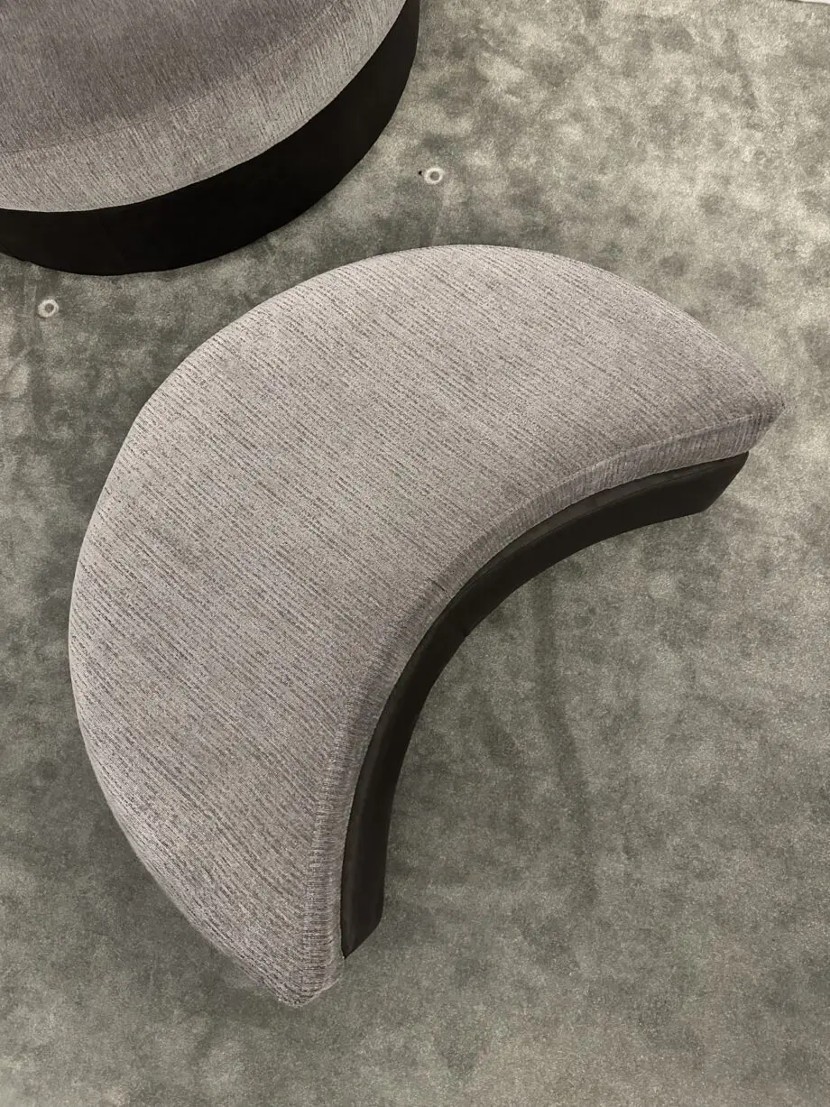 DFS charcoal swivel chair & stool