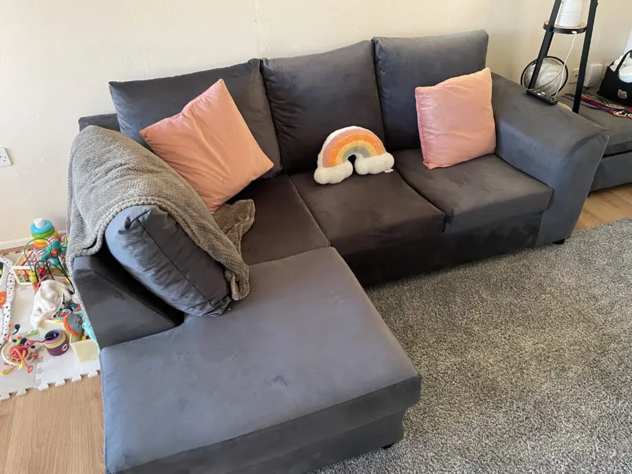 Grey corner sofa