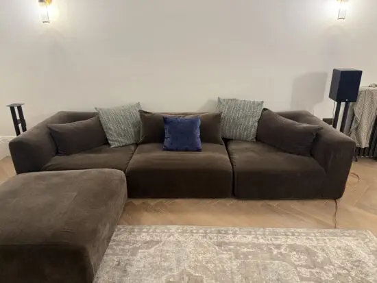 Tine K Home - L shape dark brown sofa