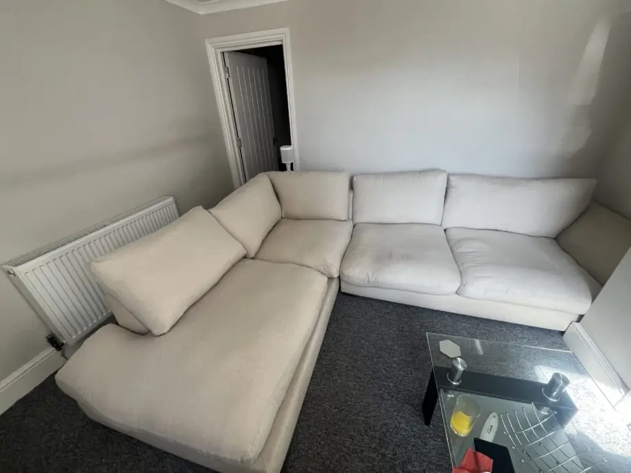 DFS beige corner sofa