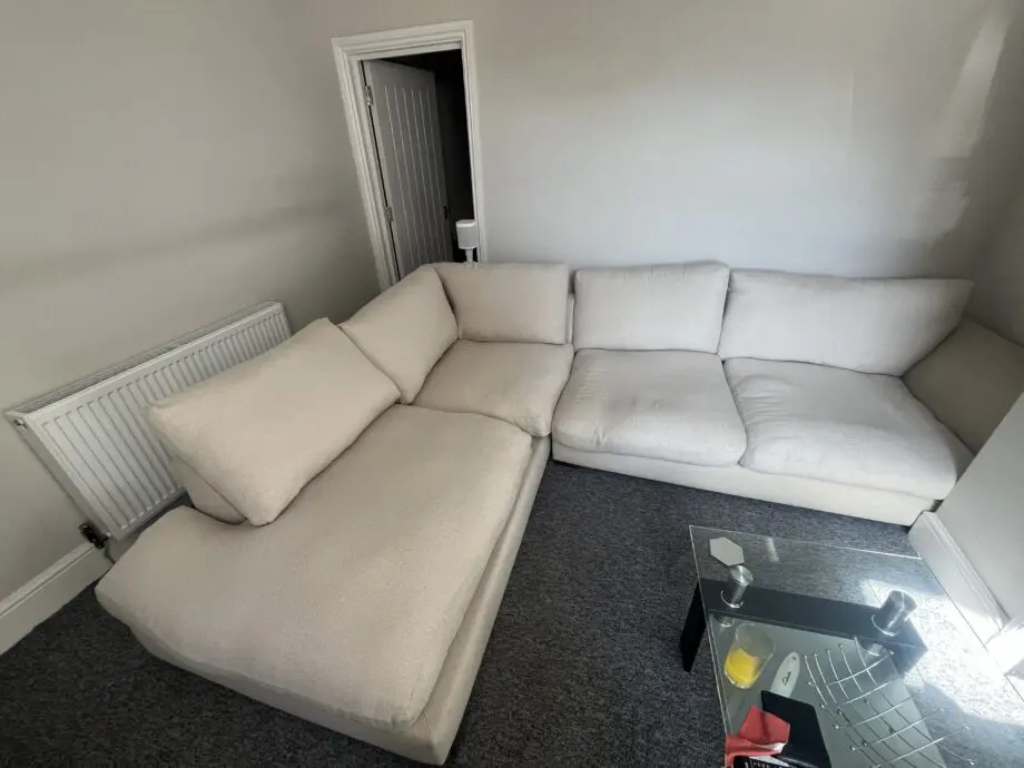DFS beige corner sofa