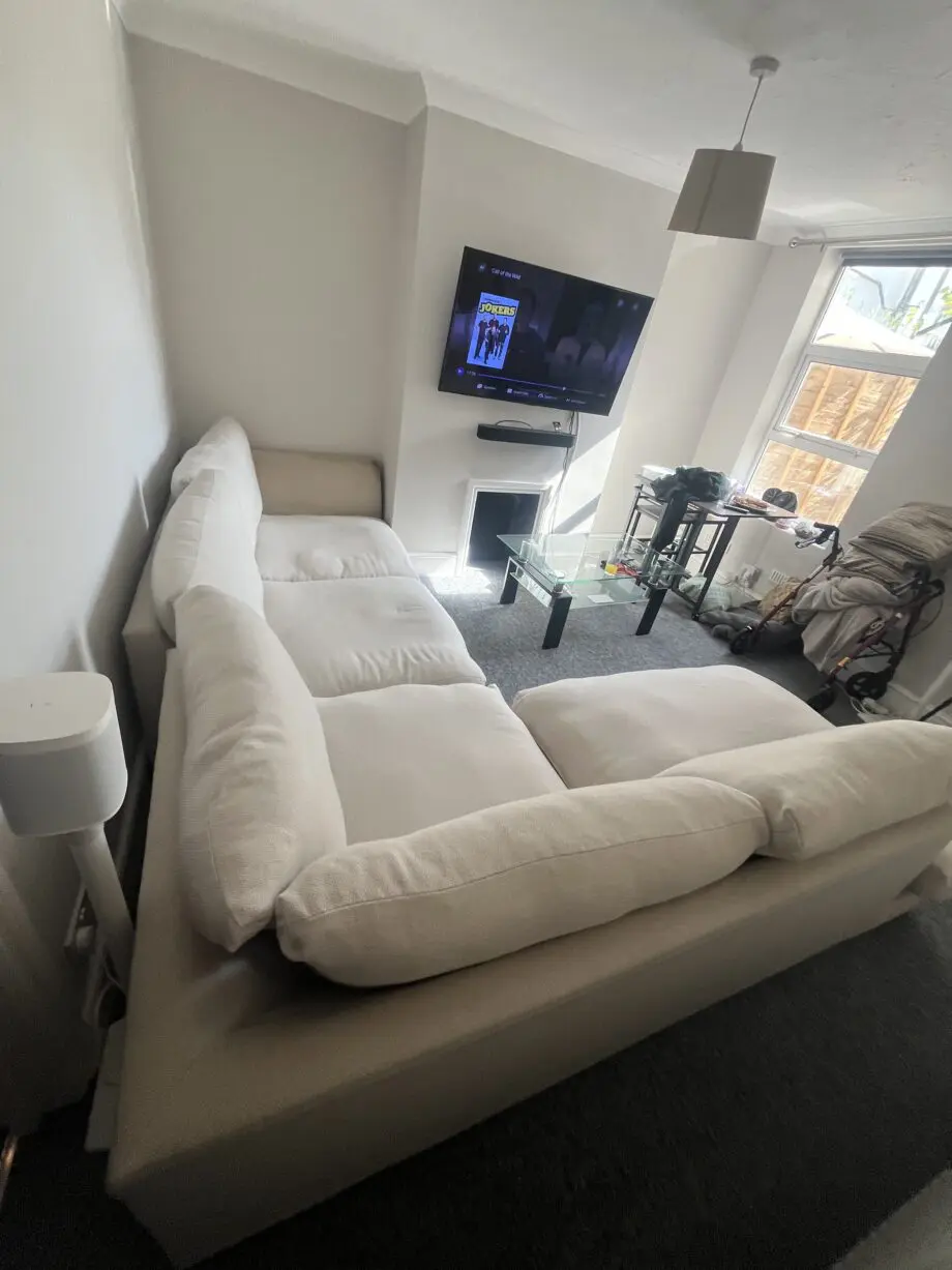 DFS beige corner sofa