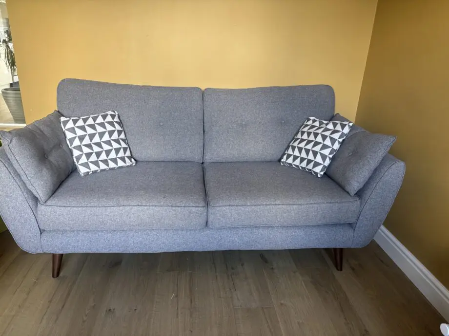 DFS French connection charcoal 3 seaters and cuddle seat