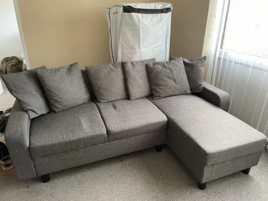 Laura James Grey corner sofa