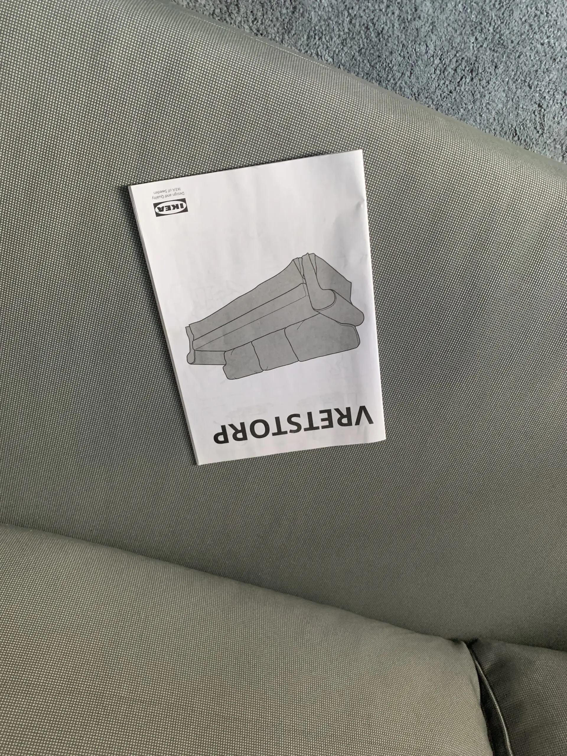 Ikea Vretstorp Grey Sofa Bed