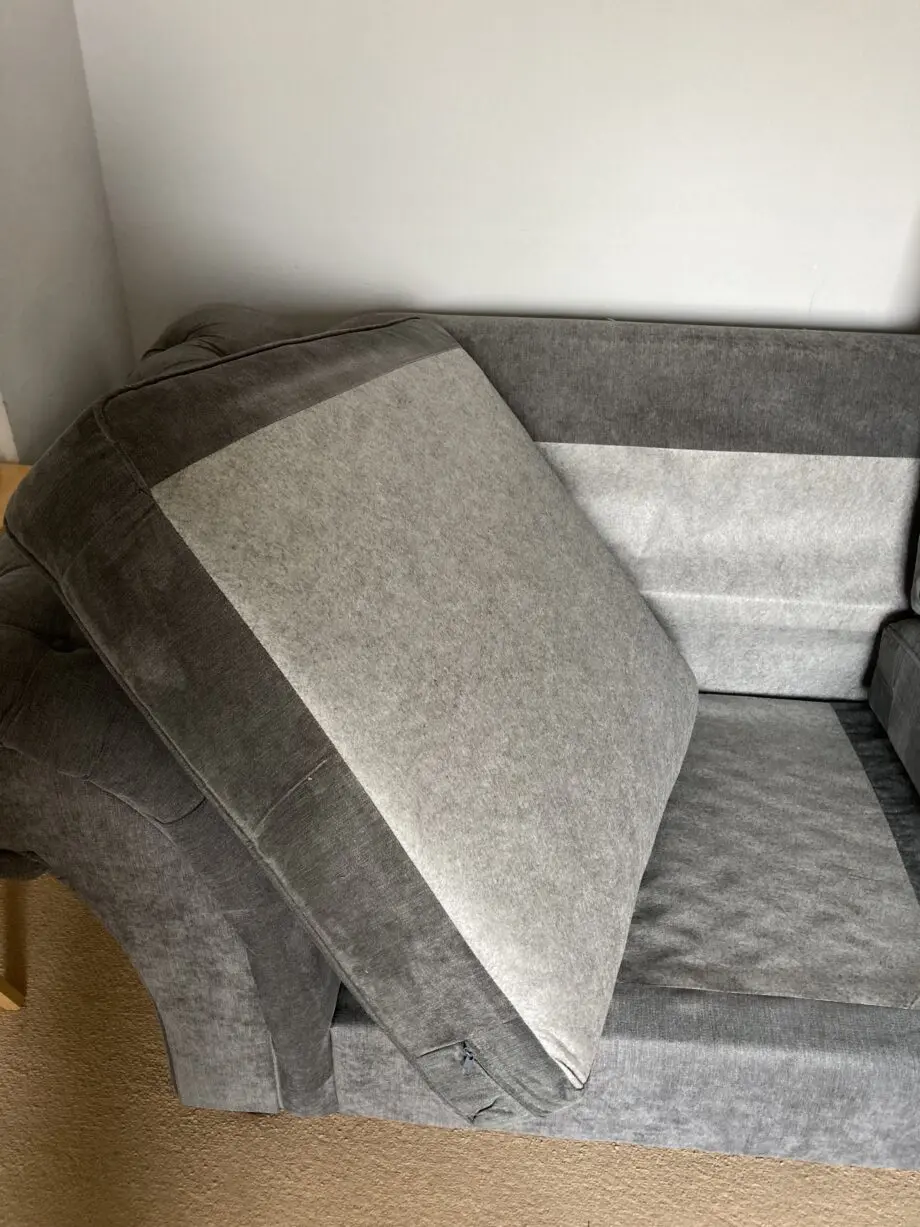 Chesterfield Style Arms Grey Fabric