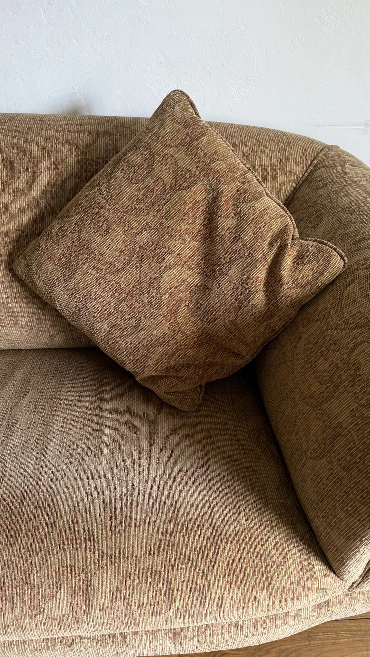 John Sankey for John Lewis chesterfield-style sofa in golden tones