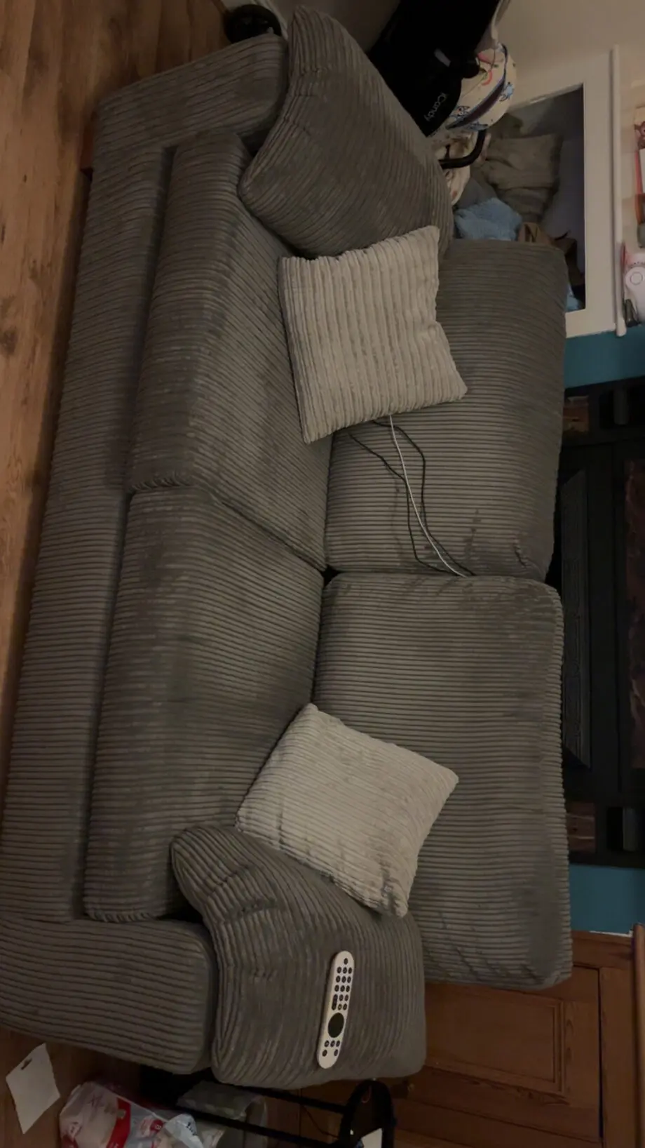 SCS GREY ROSS 3 SEATER SOFA