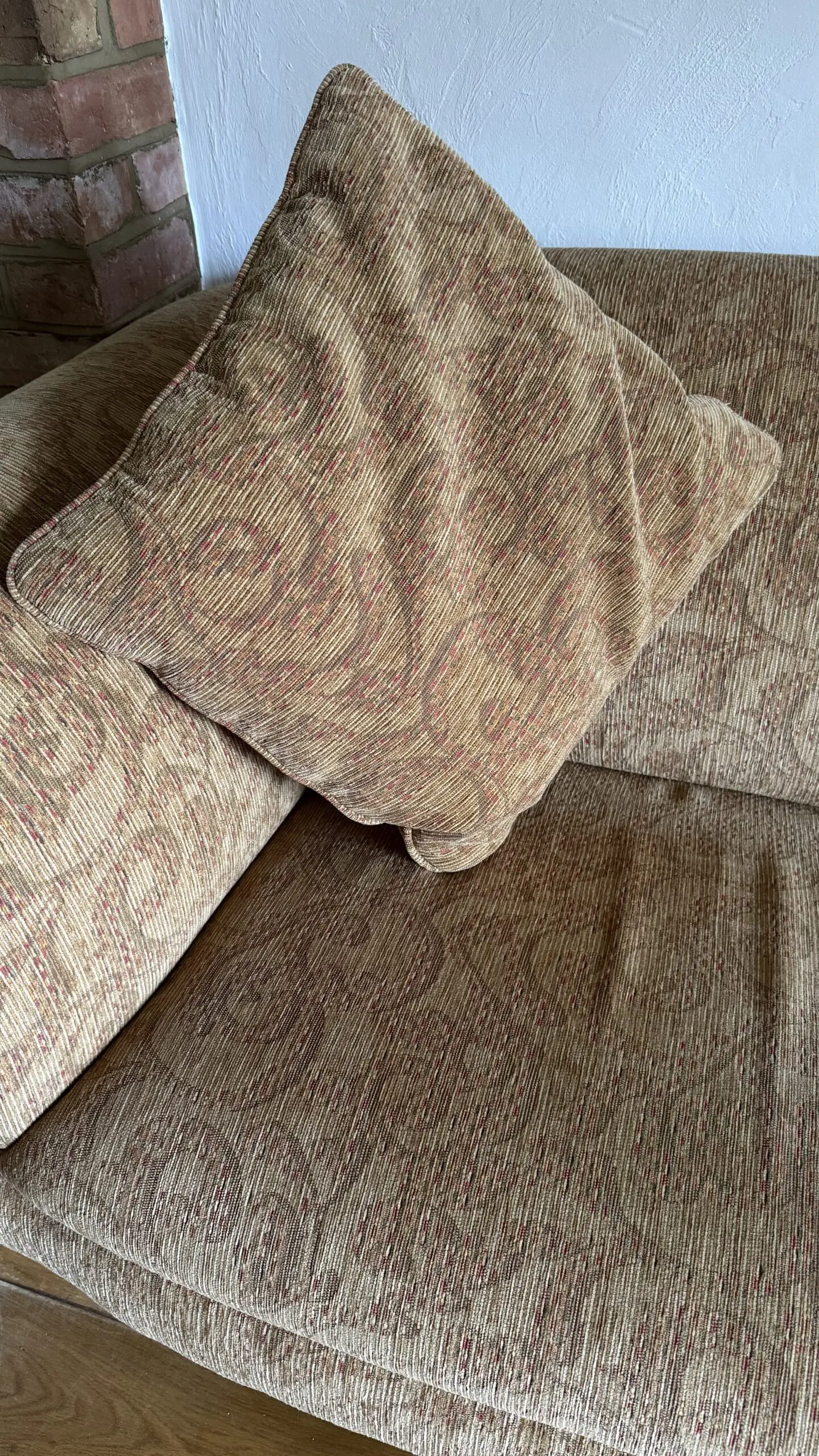 John Sankey for John Lewis chesterfield-style sofa in golden tones