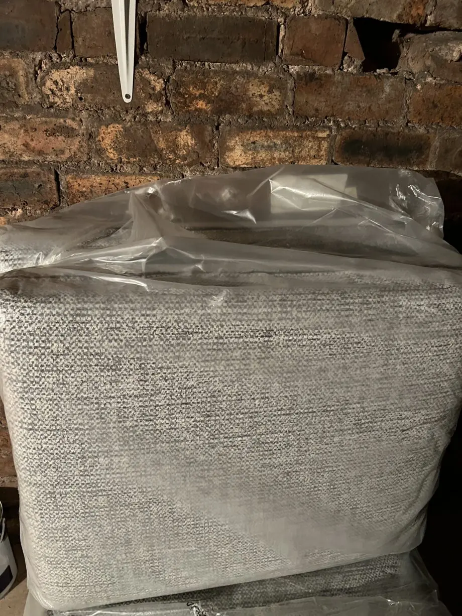 SCS whisper grey and cream chenille sofa set 3 piece
