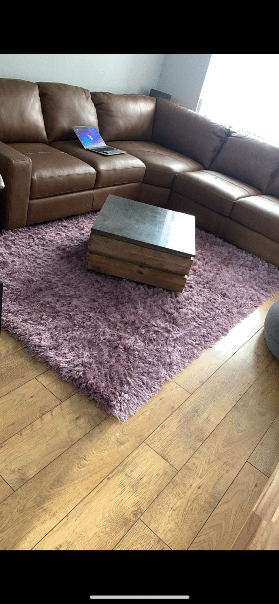 Barker and stone house brown leather corner sofa