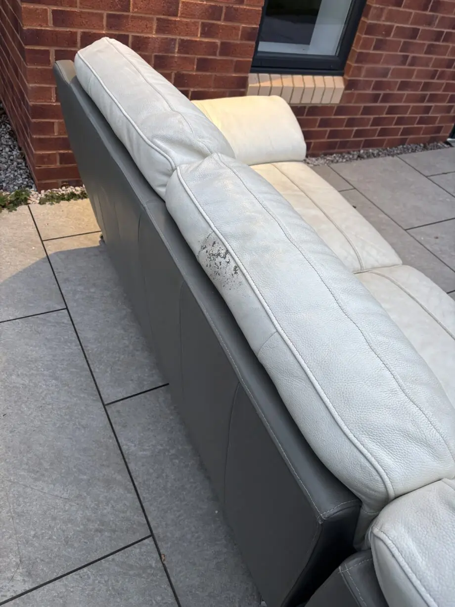 STUNNING GREY AND CREAM CORNER SOFA