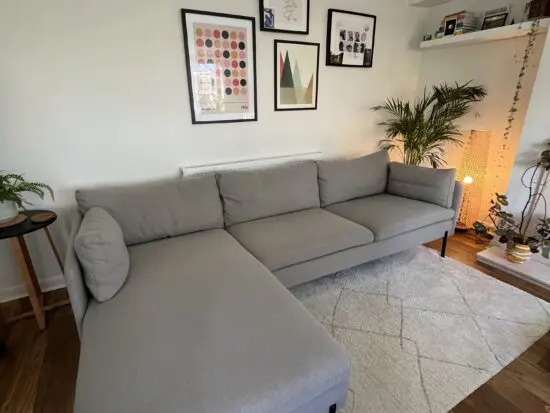 Zarina grey corner sofa