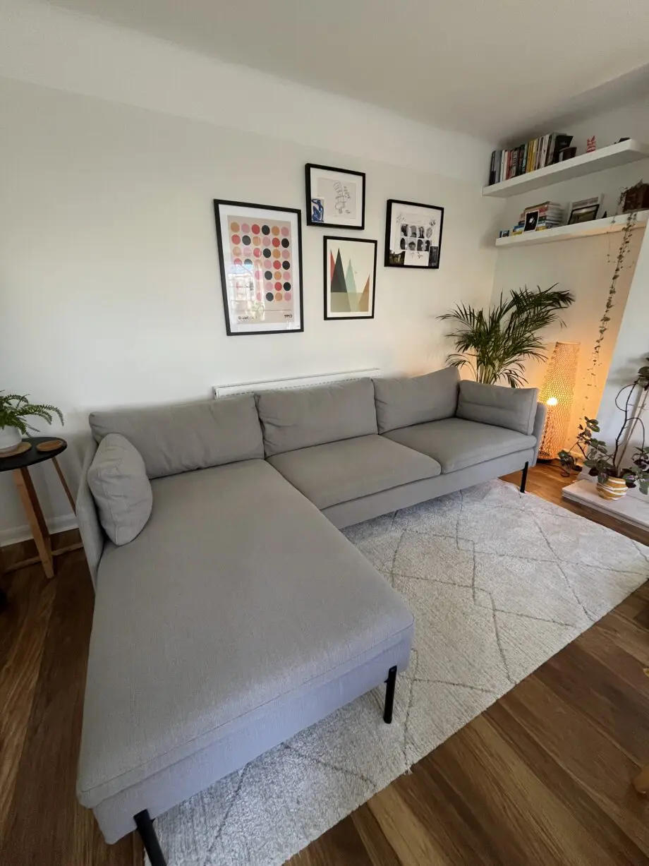 Zarina grey corner sofa