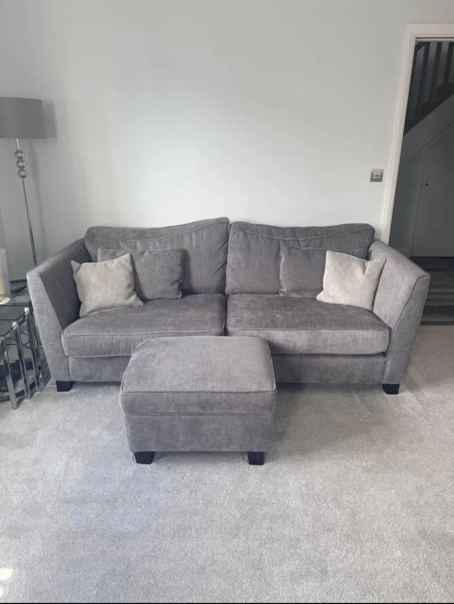 Fish Pools Grey 3-4 Seater Sofa