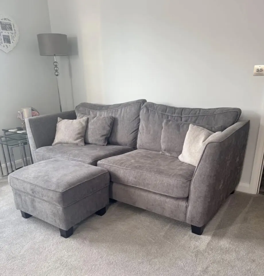 Fish Pools Grey 3-4 Seater Sofa