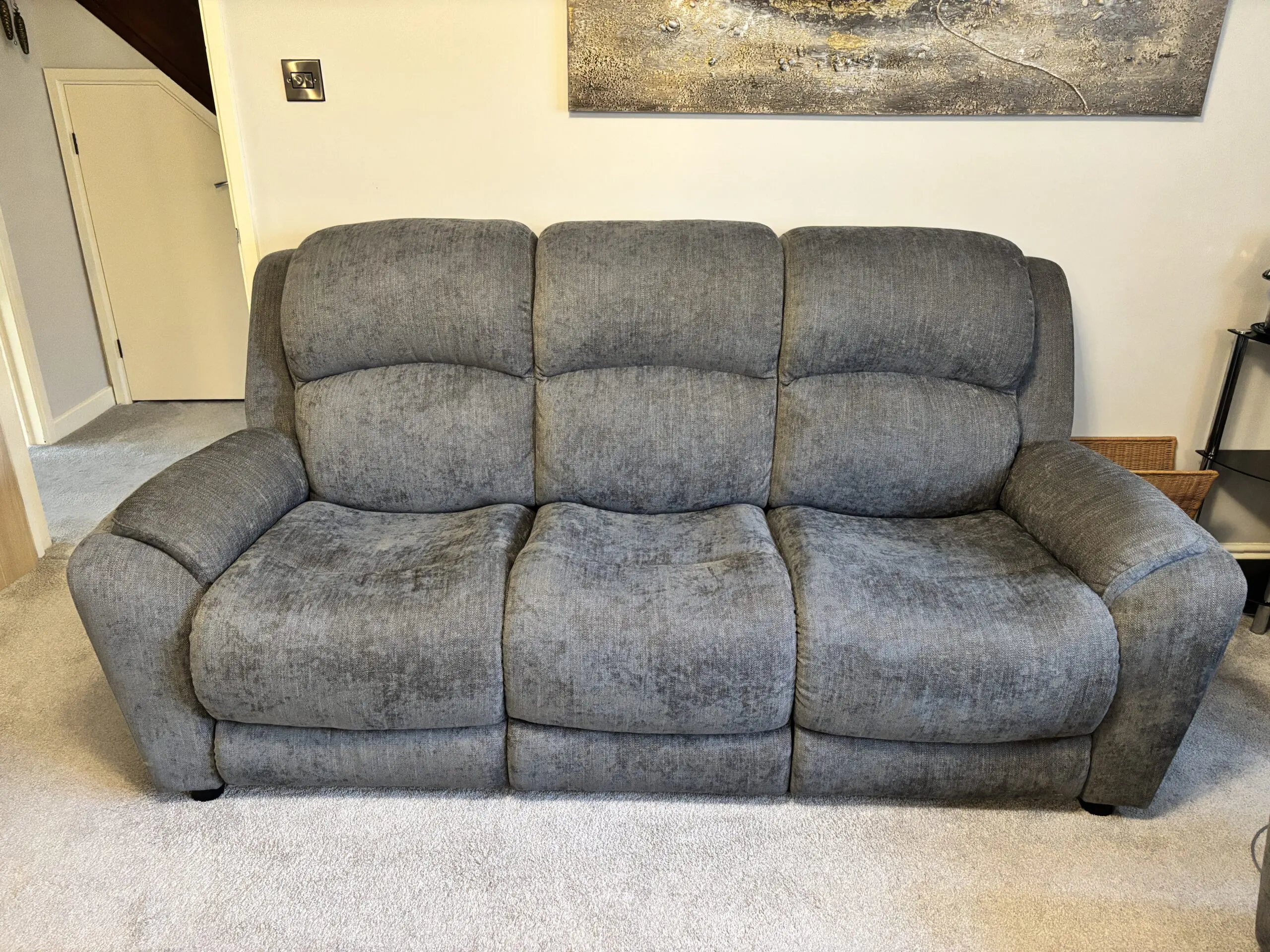La-Z-boy 2 seater recliner with centre consul & 3 seater sofa