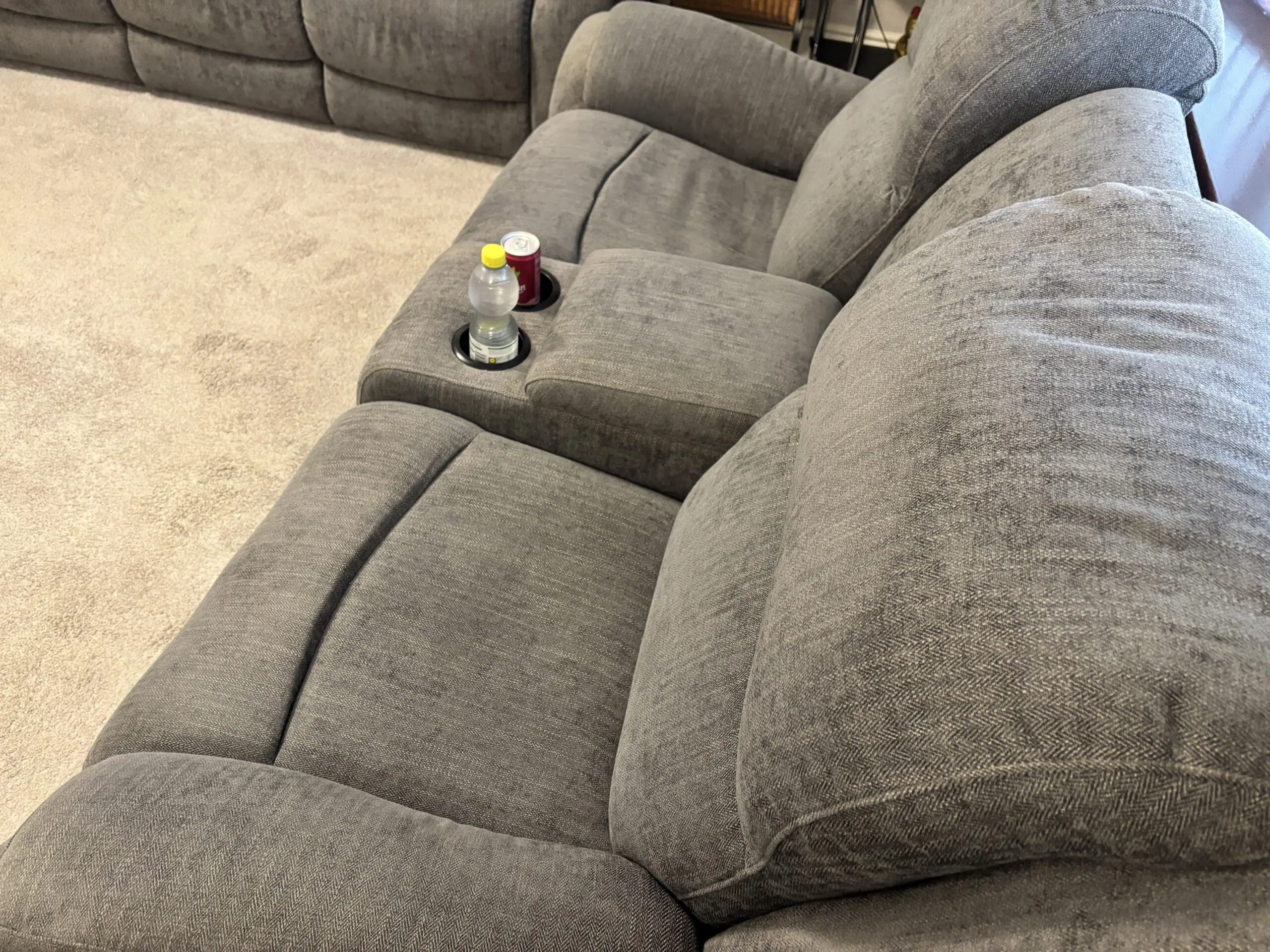 La-Z-boy 2 seater recliner with centre consul & 3 seater sofa
