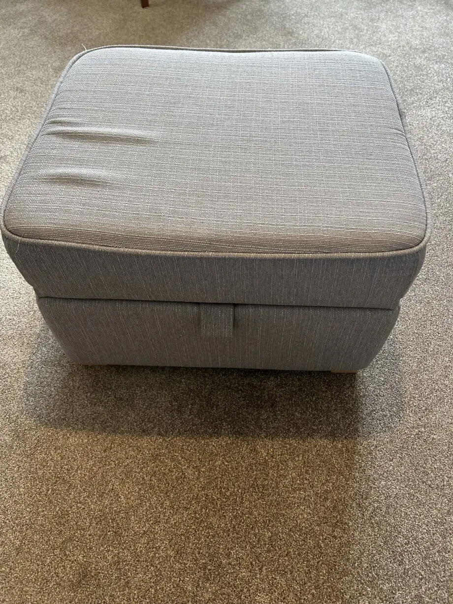 DFS Grey 3 Seater Sofa + Storage Footstool